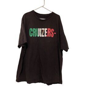 Cruizers Mens Graphic Tee 3XL Black Mexican Flag Print Cotton Short Sleeve Crewn